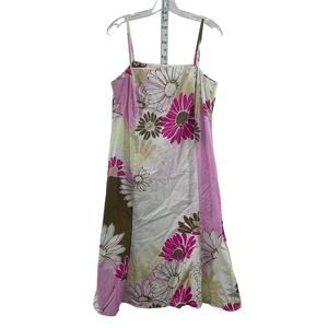 FROM Vestebene Pink White Floral Womens Mini Cotton Sundress, Size 12 - Preowned